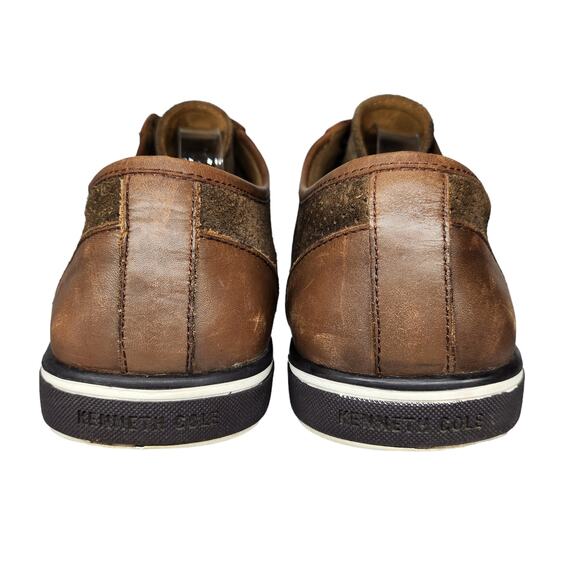 Kenneth Cole Shoes Mens 10 Brown Dressy Sneakers Leather Suede Lace Up main image 4